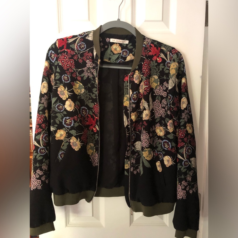 Women's Floral Bomber Jacket